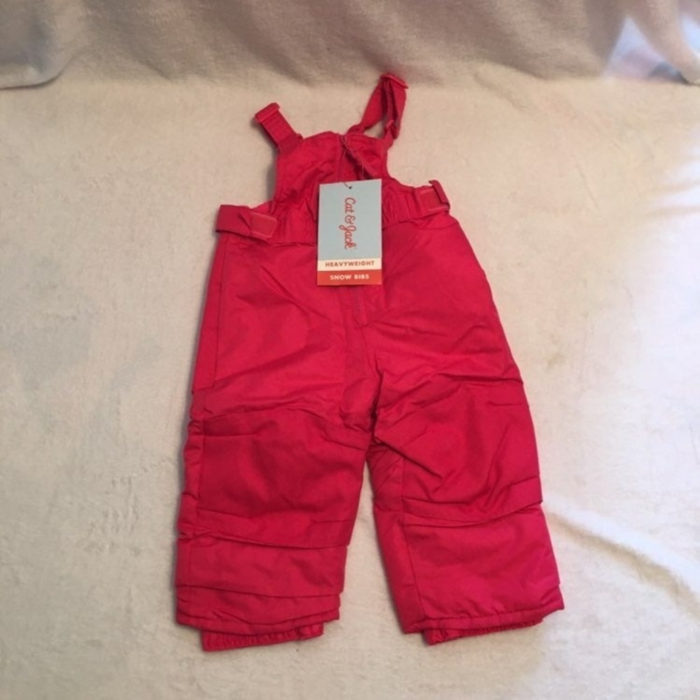 New cat and jack pink snow pants 12m